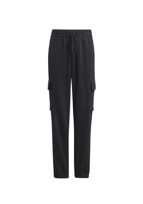 Pantaloni Adidas Essentials French Terry Cargo Nero Ragazzi ADIDAS CORE | Pantaloni | JC9762-
